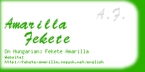 amarilla fekete business card